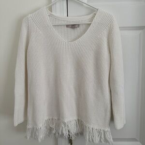 LOFT Frill Bottom Sweater